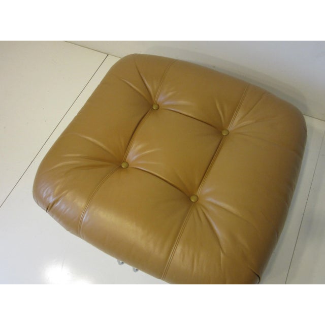 Modern Tobia Scarpa for Cassina Soriana Leather Ottoman For Sale In Cincinnati - Image 6 of 11