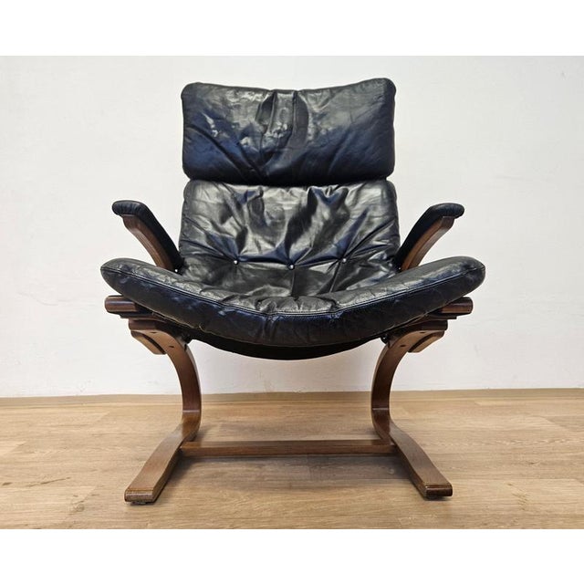 Kengu Leather Lounge Chair by Elsa & Nordahl Solheim Rybo Rykken, 1965 For Sale - Image 10 of 14