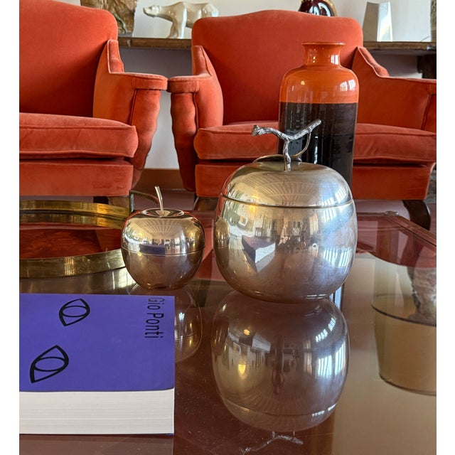 Modern Silver-Plated Apple Wine Cooler, Italy, 1970s For Sale - Image 10 of 12