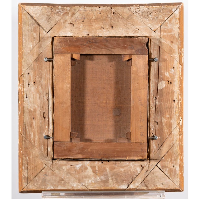 Unknown, Portrait of a Young Lady in Blue Empire Dress, 1800s, Oil on Canvas For Sale - Image 8 of 14