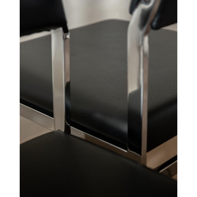 Bauhaus SM07 Dining Chairs in Chrome and Leather by Cees Braakman for Pastoe, 1960s, Set of 4 For Sale - Image 13 of 18