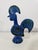 Mid-Century Modern Blue Glazed Ceramic Rooster by Aldo Londi for Bitossi For Sale - Image 3 of 9