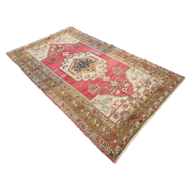 1960's Vintage Turkish Konya Rug- 4'7" x 7'8" For Sale - Image 4 of 7