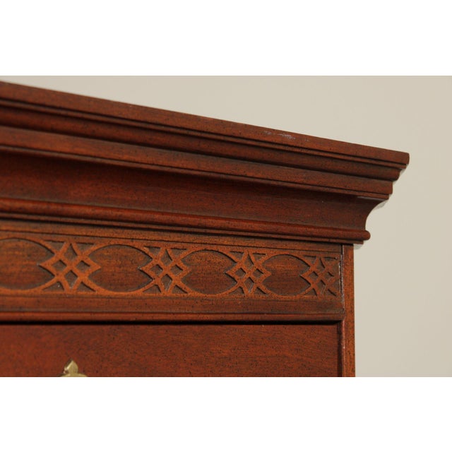 Baker Chippendale Style Mahogany Chest On Chest Highboy For Sale In Philadelphia - Image 6 of 18