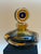 Italian Vintage Murano-Style Sommerso Art Glass Perfume Bottle With Bullseye Stopper For Sale - Image 3 of 9