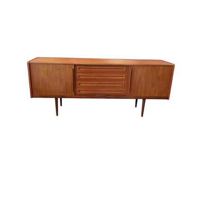 Wood Vintage Danish Teak Sideboard by Johannes Andersen for Uldum Furniture Factory, 1960s For Sale - Image 7 of 18