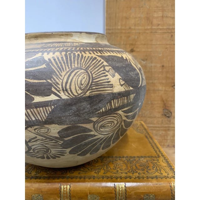 Early 20th Century Vintage Hand Painted Clay Pottery Vessel For Sale - Image 4 of 7