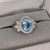 Blue 2ct Santa Maria Aquamarine Ring with Natural Diamonds in Solid 14K Gold Oval 10x8mm For Sale - Image 8 of 8