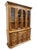 Rustic European High End Vintage Solid Oak Rustic European 62" Buffet W. Lighted Display China Cabinet 7080-67 / 7080-68 For Sale - Image 3 of 14