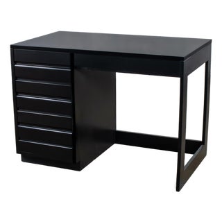 Mid-20th Century MCM Desk by Sligh Furniture Cross Country Line With Black Painted Frame For Sale