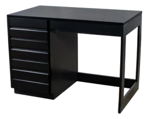 Mid-20th Century MCM Desk by Sligh Furniture Cross Country Line With Black Painted Frame