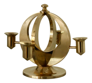 Swedish Brass Candelabra by Arthur Pe Kolbäck