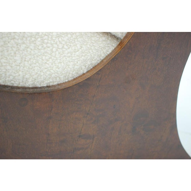 Large Wing Chair in Wool Boucle, 1940s For Sale - Image 15 of 18