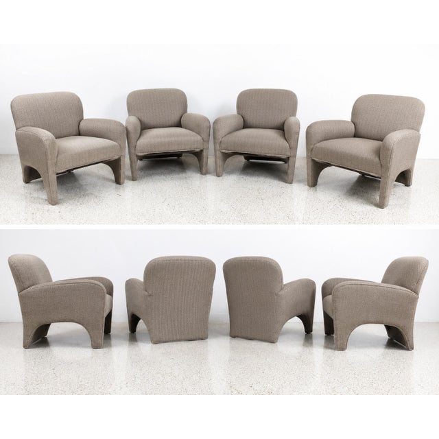 Vladimir Kagan Bilboa Style Lounge Chairs Attributed to Vladimir Kagan - Set of 4 For Sale - Image 4 of 4