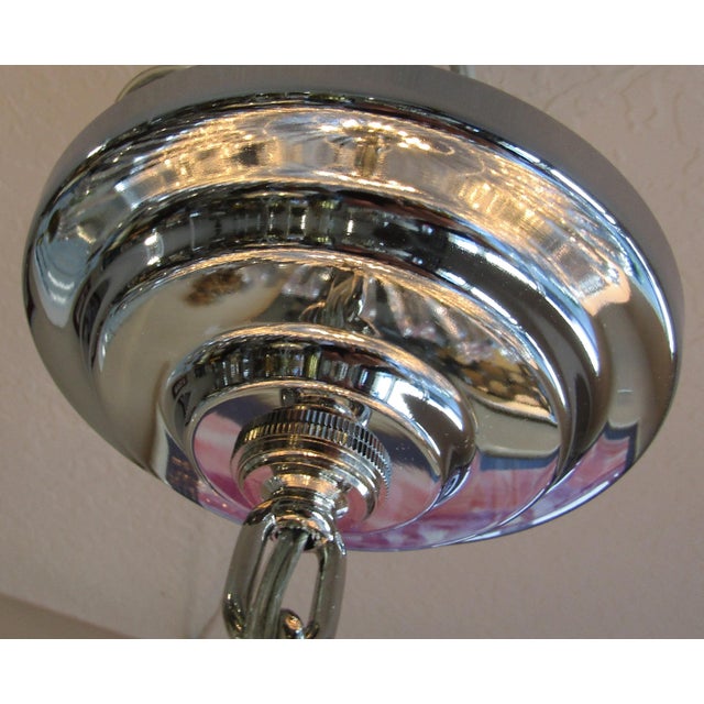 1970s Large 50 Inch Tall Mid-Century Modern Lucite and Chrome Waterfall U-Shaped Chandelier For Sale - Image 15 of 15