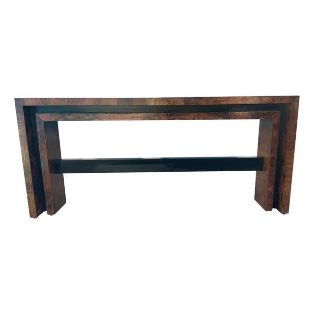 Modern Sofa Console Table With Custom Finish For Sale