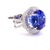 A 15.50 carat round cut tanzanite and 1.50 carat total weight diamond double halo cocktail ring in 14K white gold,...