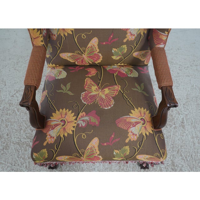 Ball & Claw Wing Back Open Armchair For Sale - Image 9 of 18