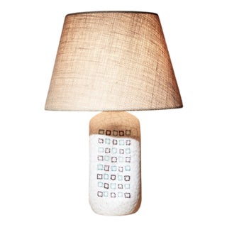 Hand-Painted Ceramic Table Lamp by Guido Gambone, 1950s For Sale