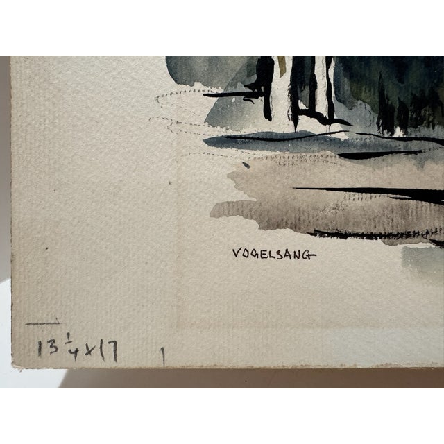 Henry Emil Salloch Original Watercolor on Paper Vogelsang Mt., California. 1951. For Sale - Image 4 of 8