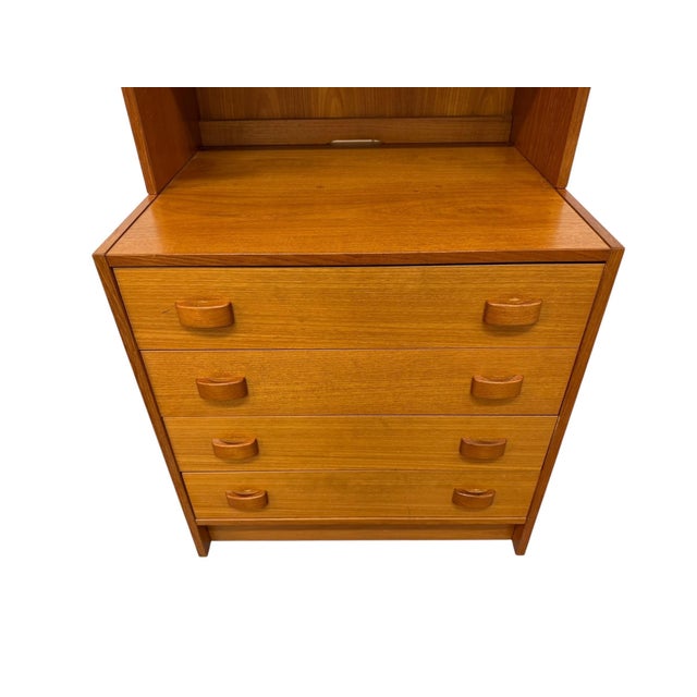 Domino Vintage Danish Modern Domino Møbler 2-Piece Lingerie Bookcase For Sale - Image 4 of 8