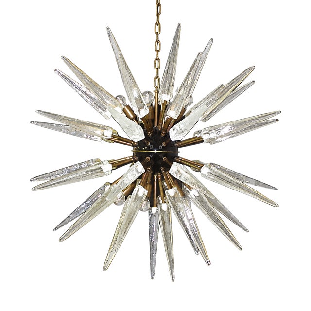Sputnik Light with 51 Clear Glass from Justfurnituress SRL For Sale