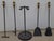 A five piece American Ball Brass Handle and Iron Fireplace Tools Set Stands 23" tall. Ball handle tool set Individually...