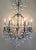 Original Retail $1200, Elegant Traditional Italian Swarovski Chandelier, balls and spheres, antique silver finished metal...