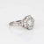 Art Deco French Art Deco Diamond Ring Engagement Platinum Sz 6 Vintage Bridal Jewelry For Sale - Image 3 of 6