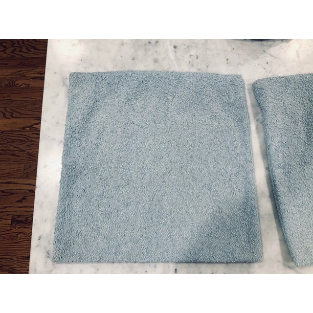 Pair of Blue‑Gray Bouclé 20” Pillow Covers, 20” X 20”, Hidden Zippers - Great for Grandmillennial, Coastal, Modern & Cottage Core - See Pics! For Sale In New Orleans - Image 6 of 9