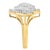 Early 21st Century 10K Yellow Gold Diamond Cocktail Ring (1/2 Cttw, J-K Color, I2-I3 Clarity) - Size 6 For Sale - Image 5 of 7