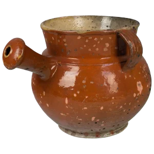 19th Century French Glazed Terracotta Toupin Cooking Pot