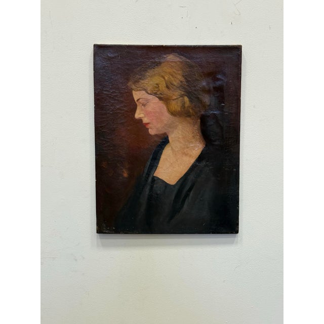 Vintage Early 20Th Century Portrait of a Lady For Sale In Miami - Image 6 of 9