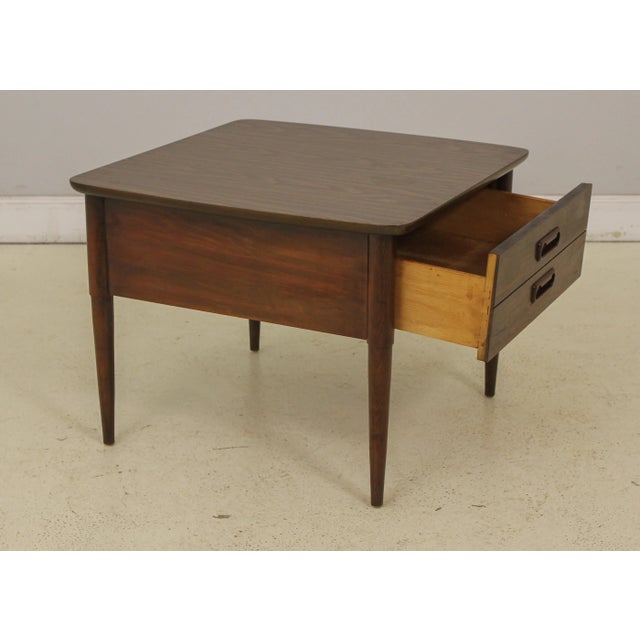 Pair Danish Modern Mid Century Modern End Tables For Sale - Image 4 of 13