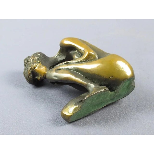 Brown Bronze Statue by Vettor Cassinari, 20th Century For Sale - Image 8 of 10