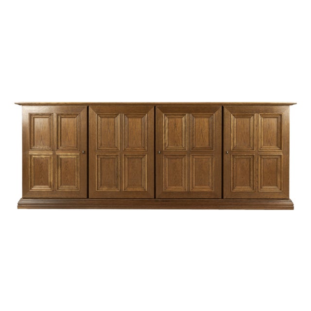 Brutalist Sideboard with Wood Cassette Fronts by Gerhard Bartels, 1970s For Sale