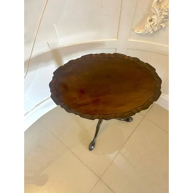 Antique Victorian Carved Mahogany Lamp Table, 1870 For Sale - Image 6 of 13