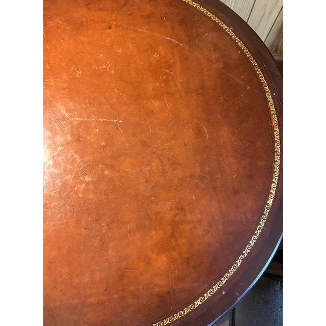 2010s Book Drum Table With Drawers in the Style of Maitland Smith For Sale - Image 5 of 9