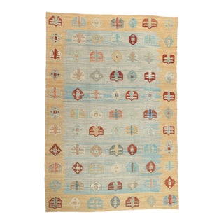 Large Turkish Kilim High-Low Rug 10'00 X 14'10 For Sale