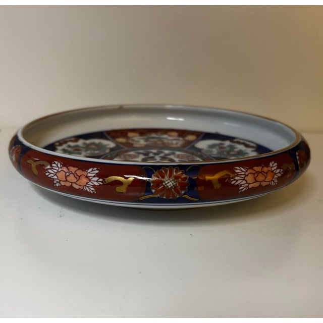 Imari Porcelain Antique Japanese Imari Porcelain Shallow Bowl, Gold Seal Mark, Meiji-Taishō For Sale - Image 4 of 11