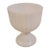 Vintage Milk Glass Pedestal Compote – Ribbed, Scalloped Rim For Sale
