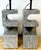 White 1980s Italian Sculptural Gray Marble Architectural Table Lamps - a Pair For Sale - Image 8 of 16