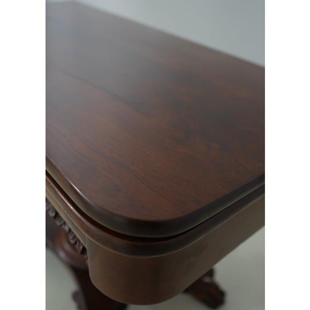Antique American Empire Mahogany Game Table For Sale - Image 12 of 18