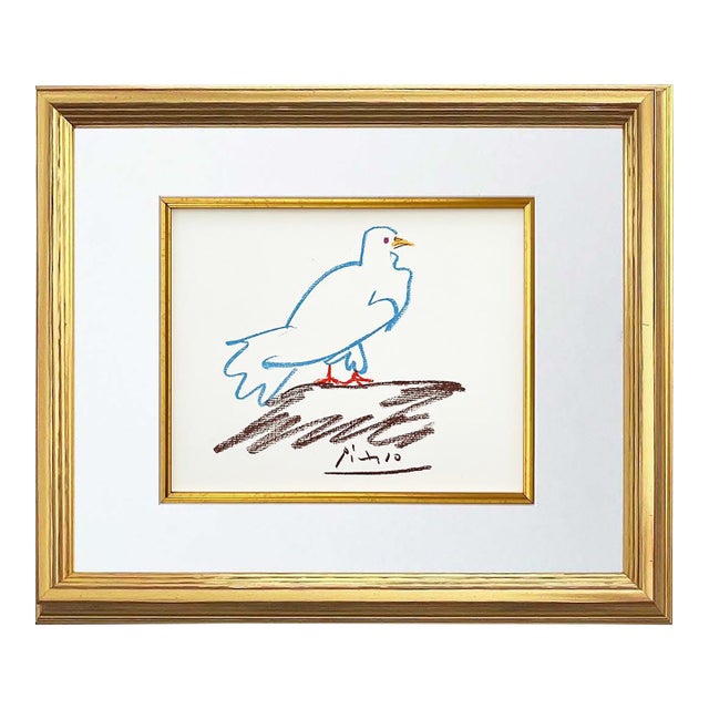 Picasso Lithograph 59 Verwidwete Dove Framed For Sale