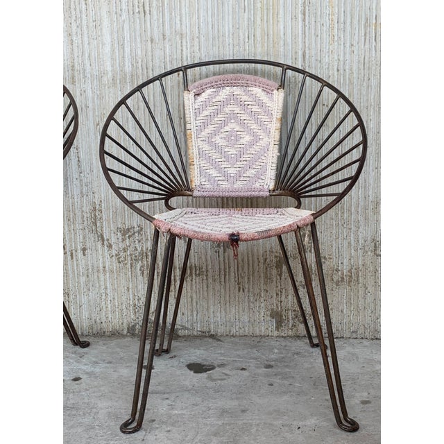 Mid 20th Century Pair Mid-Century Hoop Chairs with Caned Seat and Back For Sale - Image 5 of 18