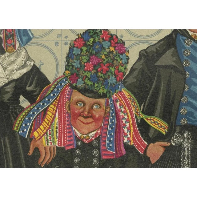 Paper Vincent, Brooks, Day & Son, Staphorst Ceremonial Dress with Shell Hat and Silver Fobs, 1932, Paper For Sale - Image 7 of 11