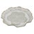 Transparent Vintage Glass Serving Dish With Lace Pattern and Gold Trimmed Ruffled Rim For Sale - Image 8 of 12