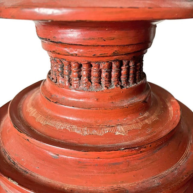 Early 20th Century Antique Burmese Lacquered Offering Vessel Hsun Ok For Sale - Image 5 of 6