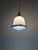 Blue Bauhaus Pendant Light in White Opaline and Blue Satin Glass, 1920s For Sale - Image 8 of 18