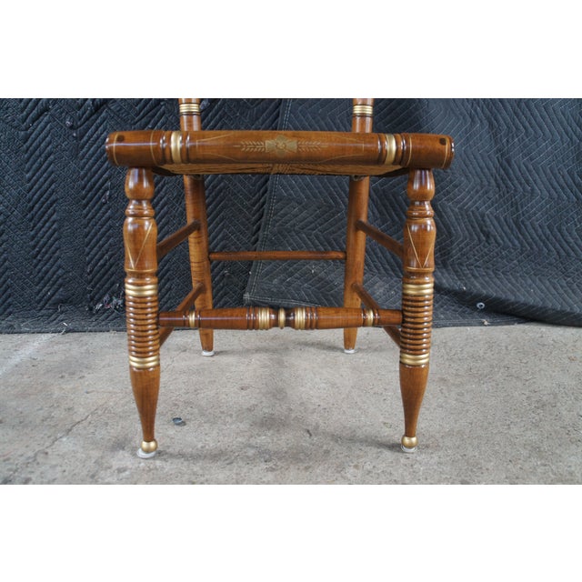 Ethan Allen Maple Hitchcock Hand Decorated American Eagle Side Chair For Sale - Image 10 of 12